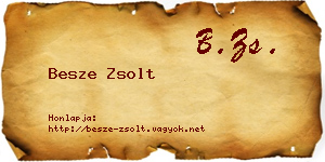 Besze Zsolt névjegykártya